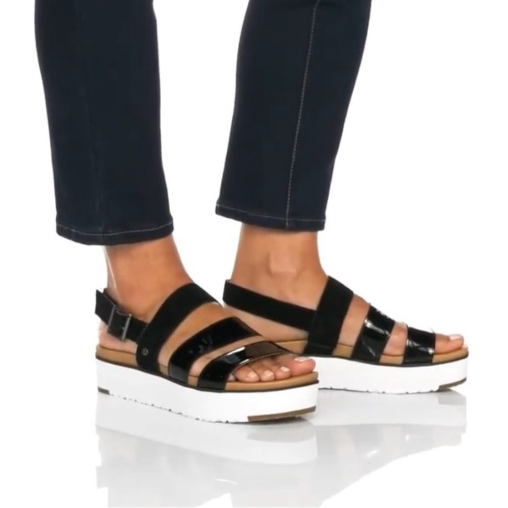 UGG Black and White Women's Sandals